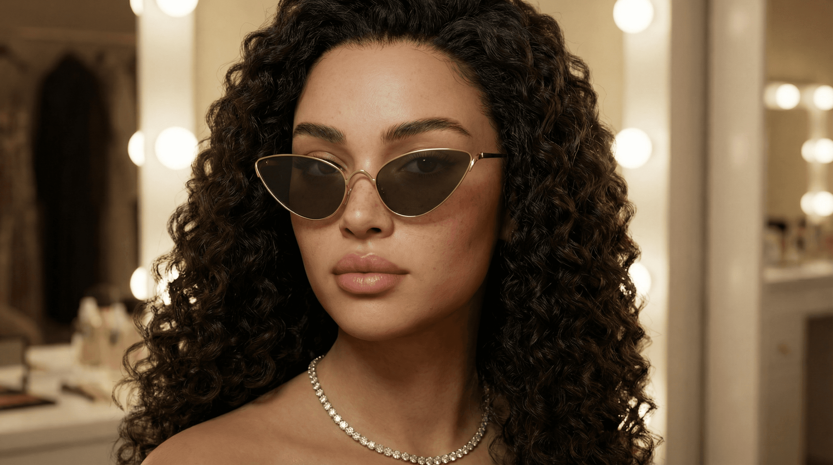 Kadın kedi gözü güneş gözlüğü